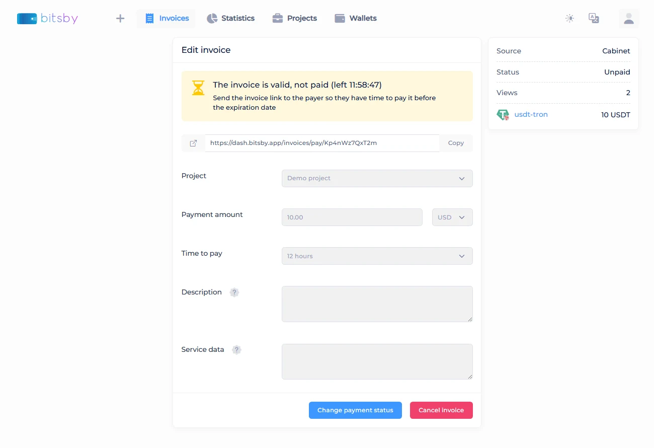 Step 4: Create invoices — manually or via the API